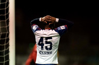 Tunde Owolabi of St Patrick's Athletic cannot believe that his goal has been ruled out.,