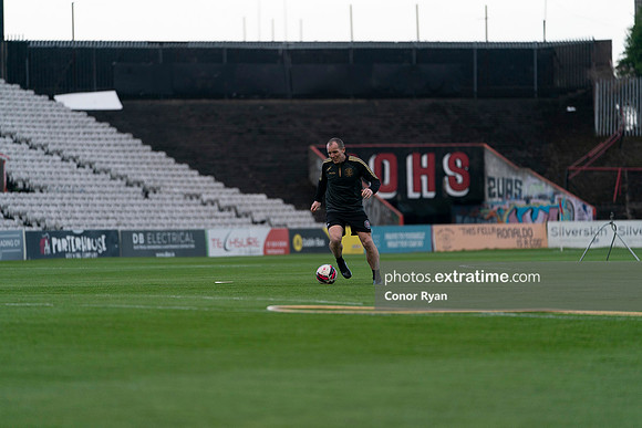 Bohemian FC v Sligo Rovers FC-20th April 2021. Derek Pender first team player development Fpre match