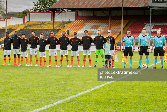 European Under 17 Championships 2019 Nederlands v England Tolka Park Dublin Ireland No 4 Netherlands