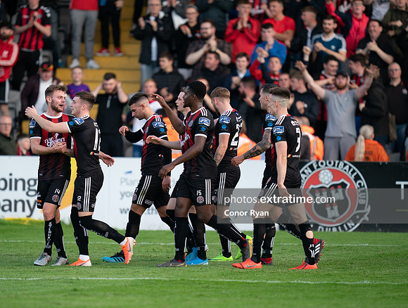 Bohs celebrate their second goal 2