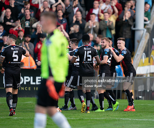Bohs celebrate their second goal