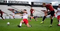 Kris Twardek fires at goal