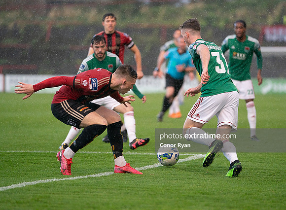 Cian Bargary Cork City FC takes on Dan Casey Bohemian FC