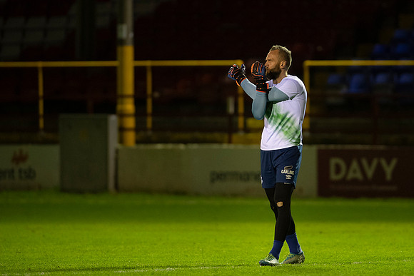 Shelbourne FC v Shamrock Rovers FC Tolka Park 9 Nov 2020 Warm up Alan Manus GK Rovers