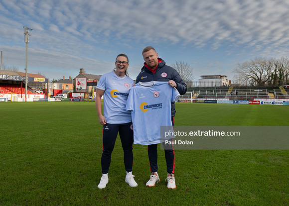 Shelbourne FC Unveiling of Away Jersey 2025-26 - Damien Duff & Jemma Quinn